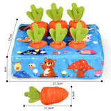 Maxbell Garden Carrot Plush Toy Encourage Foraging Skills for Dogs Cats Molars Toy Blue