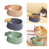 Maxbell Cat Bowl Storage Container Durable for Pets Supplies Kitty Small Medium Dogs Orange