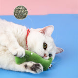 Maxbell Cat Catnip Toy Gift Kitten Interactive Plush Toy Bite Resistant Chewing Toy Gray Dinosaur 11.5cm