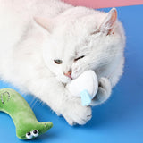 Maxbell Cat Catnip Toy Gift Kitten Interactive Plush Toy Bite Resistant Chewing Toy Gray Dinosaur 11.5cm