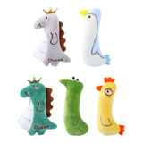 Maxbell Cat Catnip Toy Gift Kitten Interactive Plush Toy Bite Resistant Chewing Toy Gray Dinosaur 11.5cm