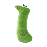 Maxbell Cat Catnip Toy Gift Kitten Interactive Plush Toy Bite Resistant Chewing Toy Green Snake 12cm