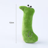 Maxbell Cat Catnip Toy Gift Kitten Interactive Plush Toy Bite Resistant Chewing Toy Green Snake 12cm