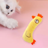 Maxbell Cat Catnip Toy Gift Kitten Interactive Plush Toy Bite Resistant Chewing Toy YellowChicken 12.5cm