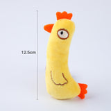 Maxbell Cat Catnip Toy Gift Kitten Interactive Plush Toy Bite Resistant Chewing Toy YellowChicken 12.5cm