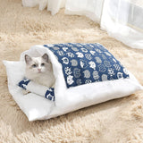 Maxbell Cat Bed Semienclosed Cat House Cat Sleeping Bag for Cats and Small Dog S