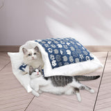 Maxbell Cat Bed Semienclosed Cat House Cat Sleeping Bag for Cats and Small Dog S