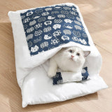 Maxbell Cat Bed Semienclosed Cat House Cat Sleeping Bag for Cats and Small Dog S