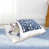 Maxbell Cat Bed Semienclosed Cat House Cat Sleeping Bag for Cats and Small Dog M