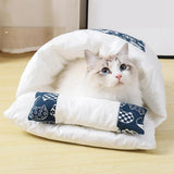 Maxbell Cat Bed Semienclosed Cat House Cat Sleeping Bag for Cats and Small Dog XL