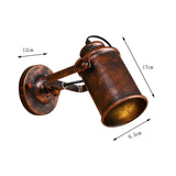 Maxbell Industrial Wall Sconce Angle Adjustable Wall Light Wall Mount for Cafe Rust Color