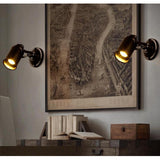 Maxbell Industrial Wall Sconce Angle Adjustable Wall Light Wall Mount for Cafe Rust Color