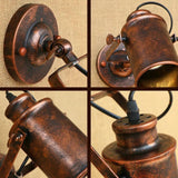 Maxbell Industrial Wall Sconce Angle Adjustable Wall Light Wall Mount for Cafe Rust Color