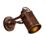 Maxbell Industrial Wall Sconce Angle Adjustable Wall Light Wall Mount for Cafe Rust Color