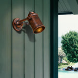 Maxbell Industrial Wall Sconce Angle Adjustable Wall Light Wall Mount for Cafe Rust Color