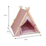 Maxbell Soft Pet Tent Nest Nonslip Puppy Warm Cave with Pad Washable Basket Winter Pink