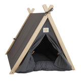 Maxbell Soft Pet Tent Nest Nonslip Puppy Warm Cave with Pad Washable Basket Winter Grey