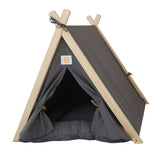 Maxbell Soft Pet Tent Nest Nonslip Puppy Warm Cave with Pad Washable Basket Winter Grey