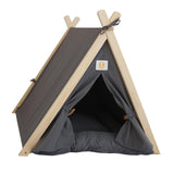 Maxbell Soft Pet Tent Nest Nonslip Puppy Warm Cave with Pad Washable Basket Winter Grey