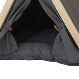 Maxbell Soft Pet Tent Nest Nonslip Puppy Warm Cave with Pad Washable Basket Winter Grey
