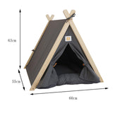 Maxbell Soft Pet Tent Nest Nonslip Puppy Warm Cave with Pad Washable Basket Winter Grey
