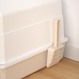 Maxbell Cat Litter Box Toilet Enclosed Anti Splashing Large Space Washroom with Lid Brown