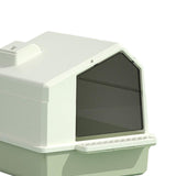 Maxbell Cat Litter Box Toilet Enclosed Anti Splashing Large Space Washroom with Lid Green
