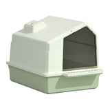 Maxbell Cat Litter Box Toilet Enclosed Anti Splashing Large Space Washroom with Lid Green