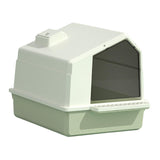 Maxbell Cat Litter Box Toilet Enclosed Anti Splashing Large Space Washroom with Lid Green