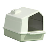 Maxbell Cat Litter Box Toilet Enclosed Anti Splashing Large Space Washroom with Lid Green