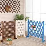 Maxbell Wooden Pet Fence Expanding Room Divider Barrier Dog Gate for House Stair White