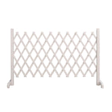 Maxbell Wooden Pet Fence Expanding Room Divider Barrier Dog Gate for House Stair White