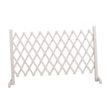 Maxbell Wooden Pet Fence Expanding Room Divider Barrier Dog Gate for House Stair White