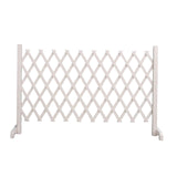 Maxbell Wooden Pet Fence Expanding Room Divider Barrier Dog Gate for House Stair White