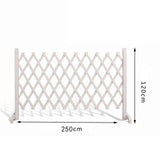 Maxbell Wooden Pet Fence Expanding Room Divider Barrier Dog Gate for House Stair White