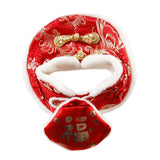 Maxbell Cat Cape Clothes for Chinese New Year Spring Festival Pet Supplies