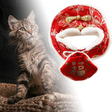Maxbell Cat Cape Clothes for Chinese New Year Spring Festival Pet Supplies
