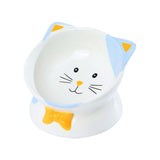 Maxbell Elevated Cat Food Bowl Pet Feeding Bowl Non Slip Raised Tilted Pet Feeder Light Blue
