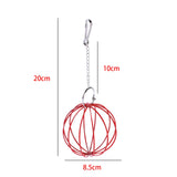 Maxbell Rabbit Hay Feeder Ball Hanging Hay Ball Bunny Treat Ball for Rat Chinchillas Red