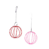 Maxbell Rabbit Hay Feeder Ball Hanging Hay Ball Bunny Treat Ball for Rat Chinchillas Red