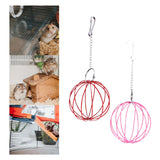 Maxbell Rabbit Hay Feeder Ball Hanging Hay Ball Bunny Treat Ball for Rat Chinchillas Red