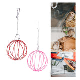 Maxbell Rabbit Hay Feeder Ball Hanging Hay Ball Bunny Treat Ball for Rat Chinchillas Red