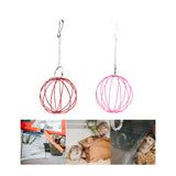 Maxbell Rabbit Hay Feeder Ball Hanging Hay Ball Bunny Treat Ball for Rat Chinchillas Red