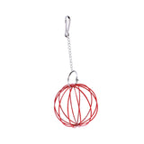 Maxbell Rabbit Hay Feeder Ball Hanging Hay Ball Bunny Treat Ball for Rat Chinchillas Red