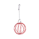 Maxbell Rabbit Hay Feeder Ball Hanging Hay Ball Bunny Treat Ball for Rat Chinchillas Red