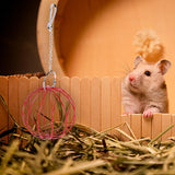 Maxbell Rabbit Hay Feeder Ball Hanging Hay Ball Bunny Treat Ball for Rat Chinchillas Red