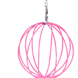 Maxbell Rabbit Hay Feeder Ball Hanging Hay Ball Bunny Treat Ball for Rat Chinchillas Pink