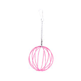 Maxbell Rabbit Hay Feeder Ball Hanging Hay Ball Bunny Treat Ball for Rat Chinchillas Pink