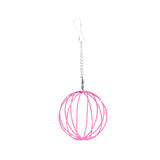Maxbell Rabbit Hay Feeder Ball Hanging Hay Ball Bunny Treat Ball for Rat Chinchillas Pink
