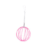 Maxbell Rabbit Hay Feeder Ball Hanging Hay Ball Bunny Treat Ball for Rat Chinchillas Pink